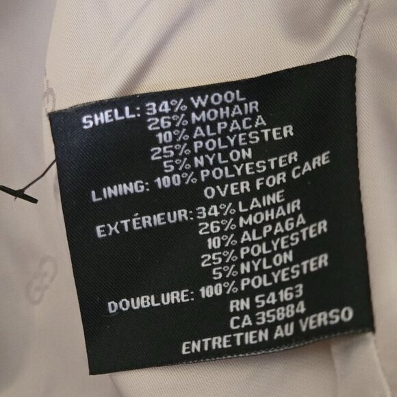 Cole Haan NWOT Blush Pink Alpaca Wool Mohair Coat Size 2 - Picture 12 of 13